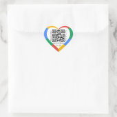 Cœur Google Review Link QR Code Coeur Sticker (Sac)