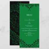 Cœur gothique - Menu plat vert et noir (Devant / Derrière)