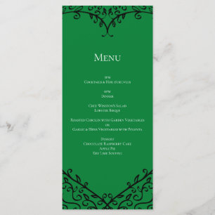 Cœur gothique - Menu plat vert et noir