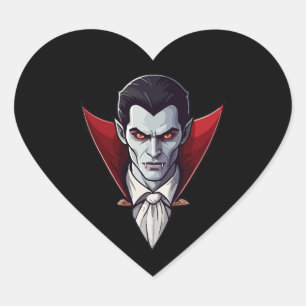 Cœur 🦇 gothique Vampire Sticker noir 🖤 🎃