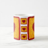 Coeur grand-mère Carré café Mug (Centre)