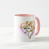 Coeur Greyhound Art Mug (Devant droit)