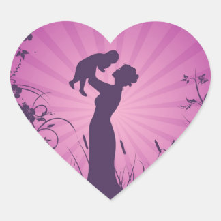 Cœur Happy Mom Sticker