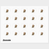 Cœur Happy Sloth Dessin Sticker feuille (Feuille)