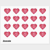 Cœur Heart Pattern Happy Valentine's Day Sticker (Feuille)