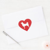 Cœur Heart Shiba Inu - Sticker Heart (Enveloppe)
