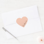 Cœur Heart Your Name Script Custom Gift Sticker (Enveloppe)