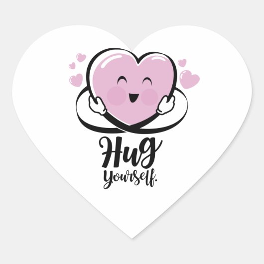 Cœur HUG Yourself Sticker (Devant)