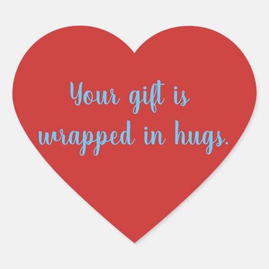 Cœur Hugs citation Heart Sticker (Devant)