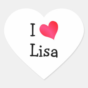 Cœur I Love Lisa Heart Sticker