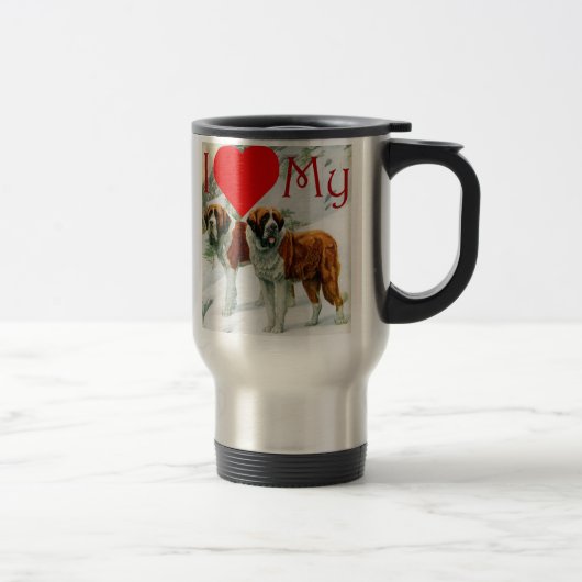 Coeur I ma tasse de St Bernard (Droit)