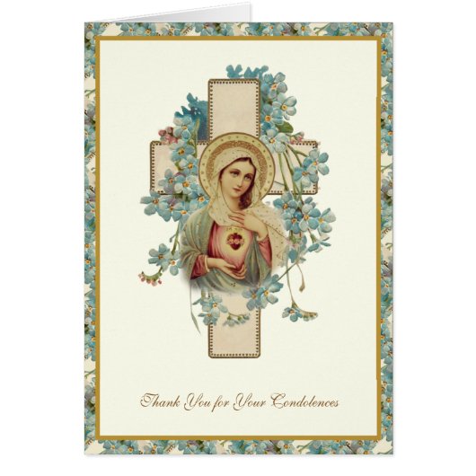COEUR IMMACULÉ catholique MARY Condolence funérair (Devant)