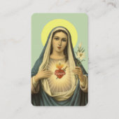 Coeur Immaculé de Marie avec carte de prière Lily (Devant)