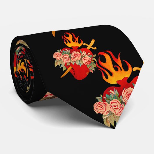 Coeur immaculé de Marie Cravate noir (Roulé)