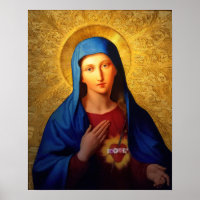 Coeur immaculé de Marie - Poster de Notre Dame Vie