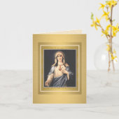 Coeur impeccable de carte de voeux de Vierge Marie (Fleur jaune)
