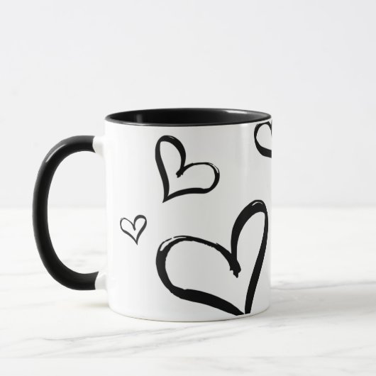 Coeur Imprimer Mug (Gauche)