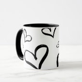 Coeur Imprimer Mug (Devant gauche)