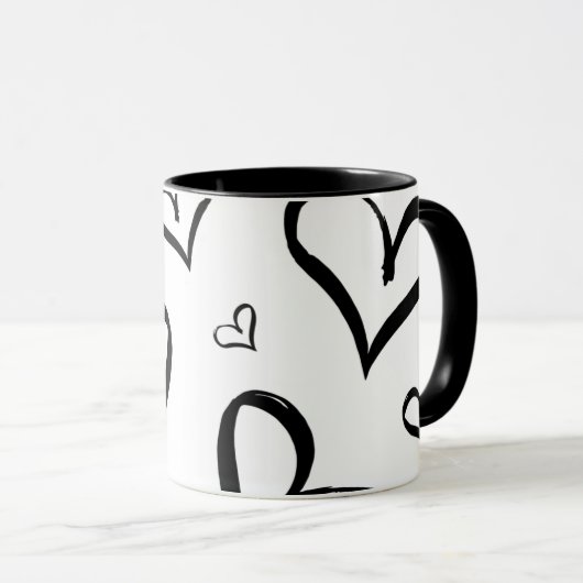 Coeur Imprimer Mug (Devant droit)