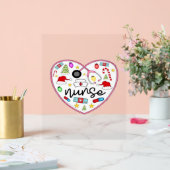 Coeur infirmière, T-shirt surdimensionné Halloween (Mariage)