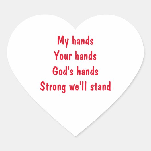 Cœur Inspirational Heart Sticker (Devant)