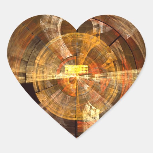 Cœur Intégrité Sticker Coeur Art Abstrait (Devant)