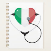 Coeur italien avec stéthoscope Soins de santé (Devant)