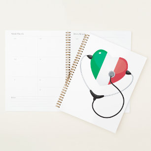 Coeur italien avec stéthoscope Soins de santé