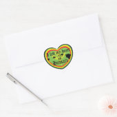 Cœur J'ai quitté mon coeur à Hawaii sticker (Enveloppe)