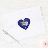 Cœur J'Aime Mon Bébé Soeur Sticker Coeur (Enveloppe)