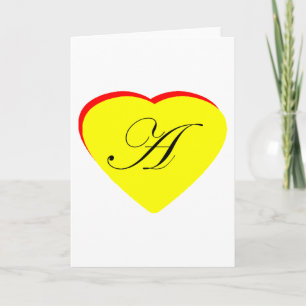 Coeur jaune rouge A Faire-part de mariage Le MUSÉE