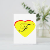 Coeur Jaune Rouge F Faire-part de mariage Le MUSÉE (Debout devant)