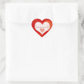 Cœur Je T'Aime Beaucoup Sticker En Forme De Coeur (Sac)