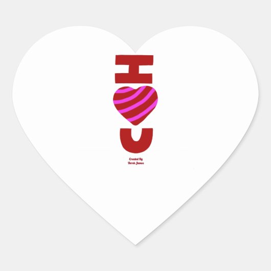 Cœur Je T'Aime Sticker Coeur (Devant)