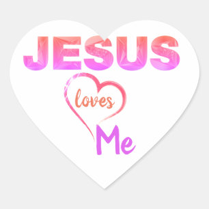 Cœur Jésus M'aime Sticker