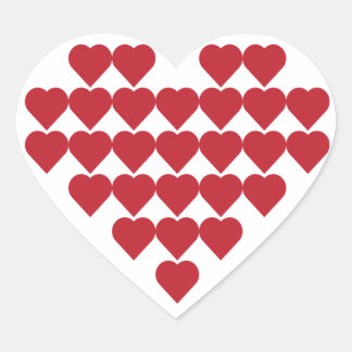 Cœur Jour des Valentines en forme de coeur de Sticker