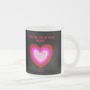 Coeur joyeux Petite Mug de verre givrée