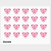 Cœur Joyeux Valentines Jour Sticker Coeur Rose (Feuille)