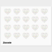 Cœur Juillet, 25 Anniversaire Sticker (Feuille)