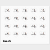 Cœur Just Married Sticker (Feuille)