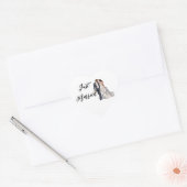 Cœur Just Married Sticker (Enveloppe)