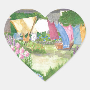 Cœur Kathy's Laundry sur Monhegan Is Me Heart Sticker