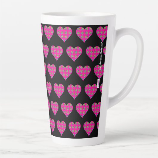 Coeur latte Mug (Droite)