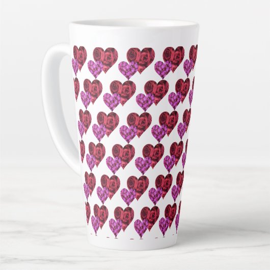 Coeur latte Mug (Angle gauche)