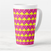 Coeur latte Mug (Angle droit)
