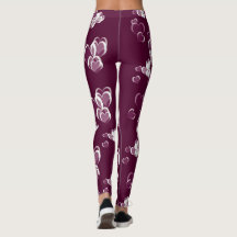 coeur Leggings moderne tendance motif élégant