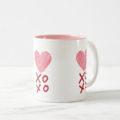 Coeur, les câlins et les baisers XOXO Mugs (Devant droit)