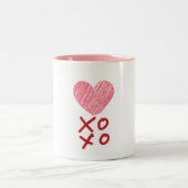 Coeur, les câlins et les baisers XOXO Mugs (Centre)