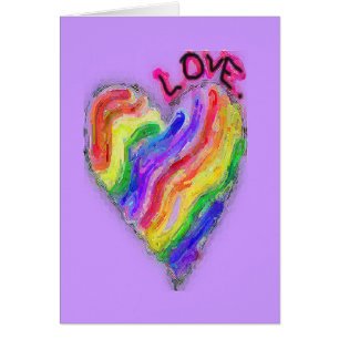Coeur lesbien gai "amour " d'arc-en-ciel