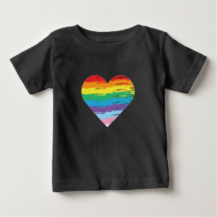 Coeur LGBTQIA Rainbow Flag, T-shirt Gay pride